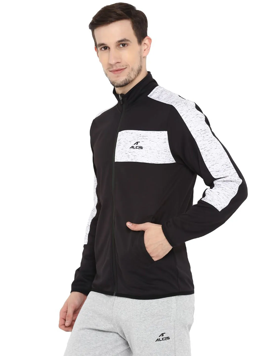 Alcis Men Black Solid Sporty Jacket