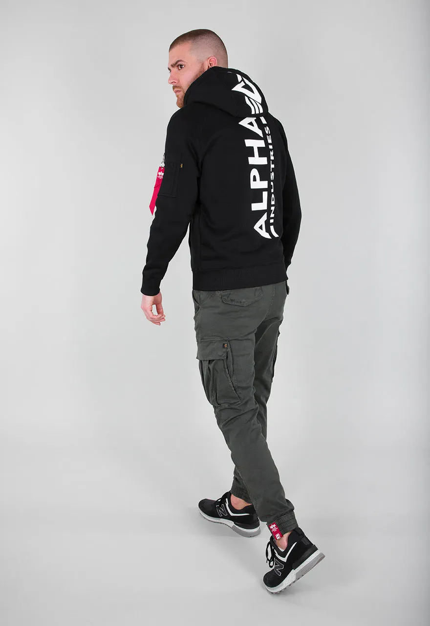 Alpha Industries Backprint Hoodie black white 178318-03