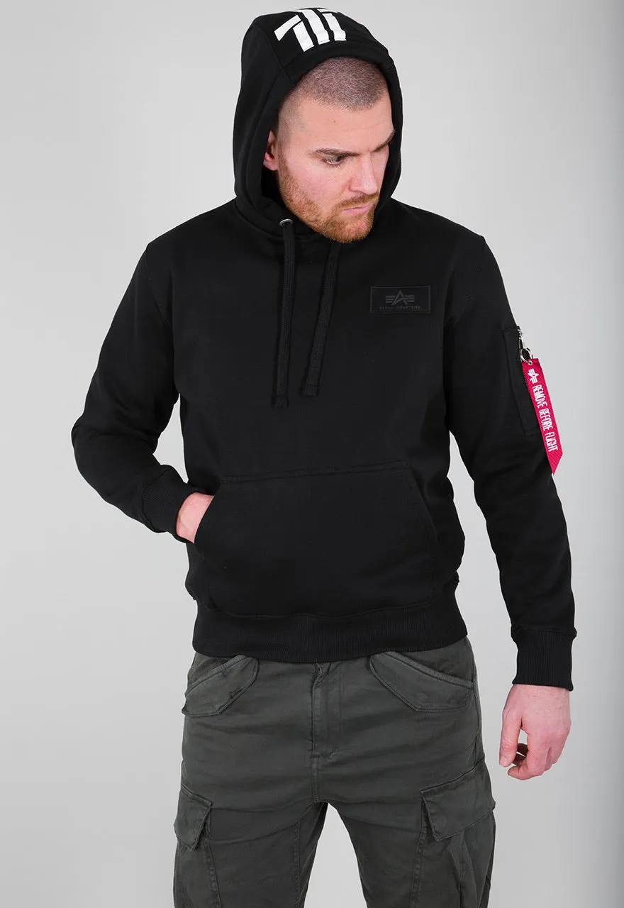 Alpha Industries Backprint Hoodie black white 178318-03