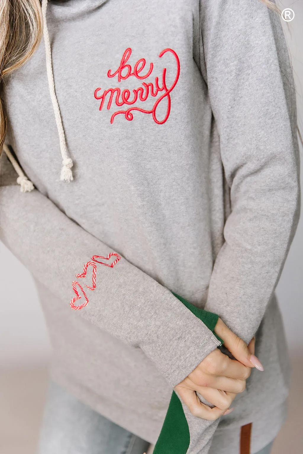 Ampersand Avenue - Doublehood Sweatshirt - Be Merry