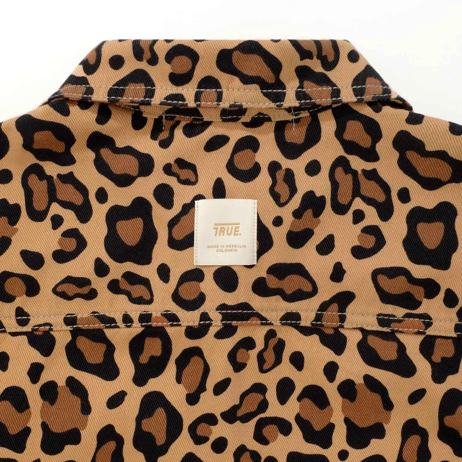 Animal Print Cropped Jacket - Leopard