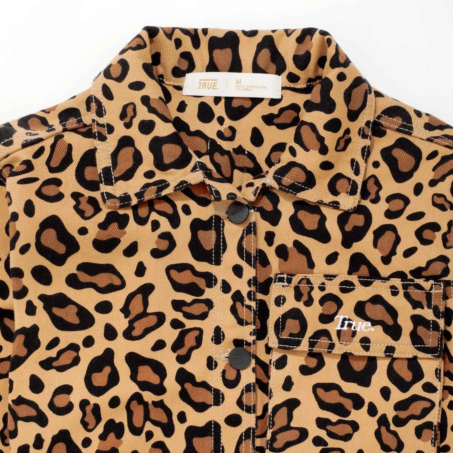 Animal Print Cropped Jacket - Leopard