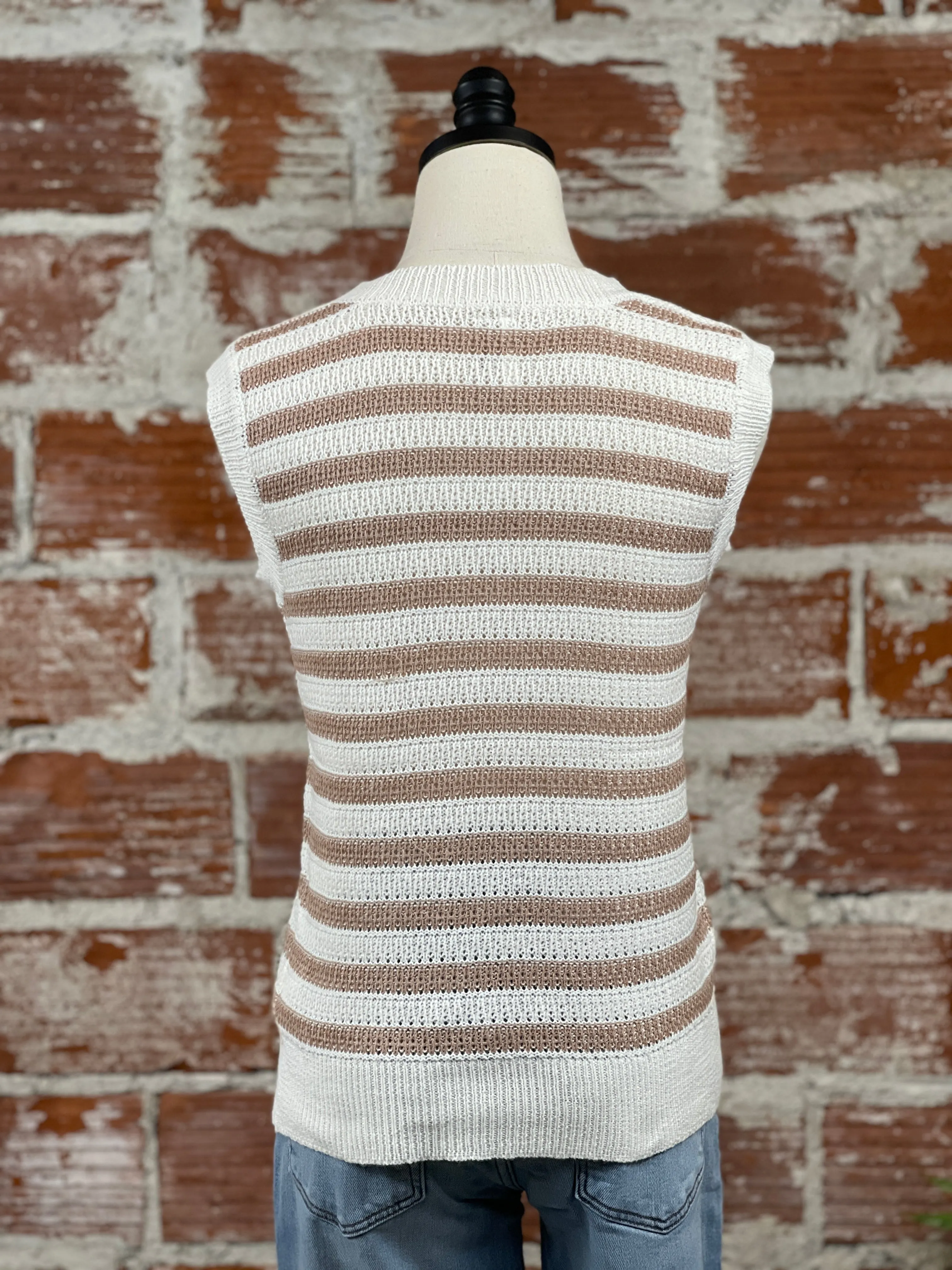 April Sweater Tank in Taupe