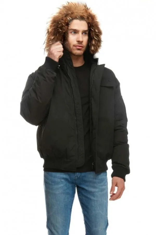 Mens Arctic North Saint Sauveur Bomber Winter Jacket - Stylish, Warm, and Durable Outerwear for Cold Weather