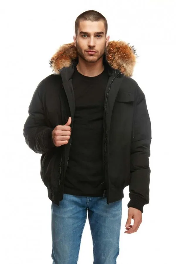 Mens Arctic North Saint Sauveur Bomber Winter Jacket - Stylish, Warm, and Durable Outerwear for Cold Weather