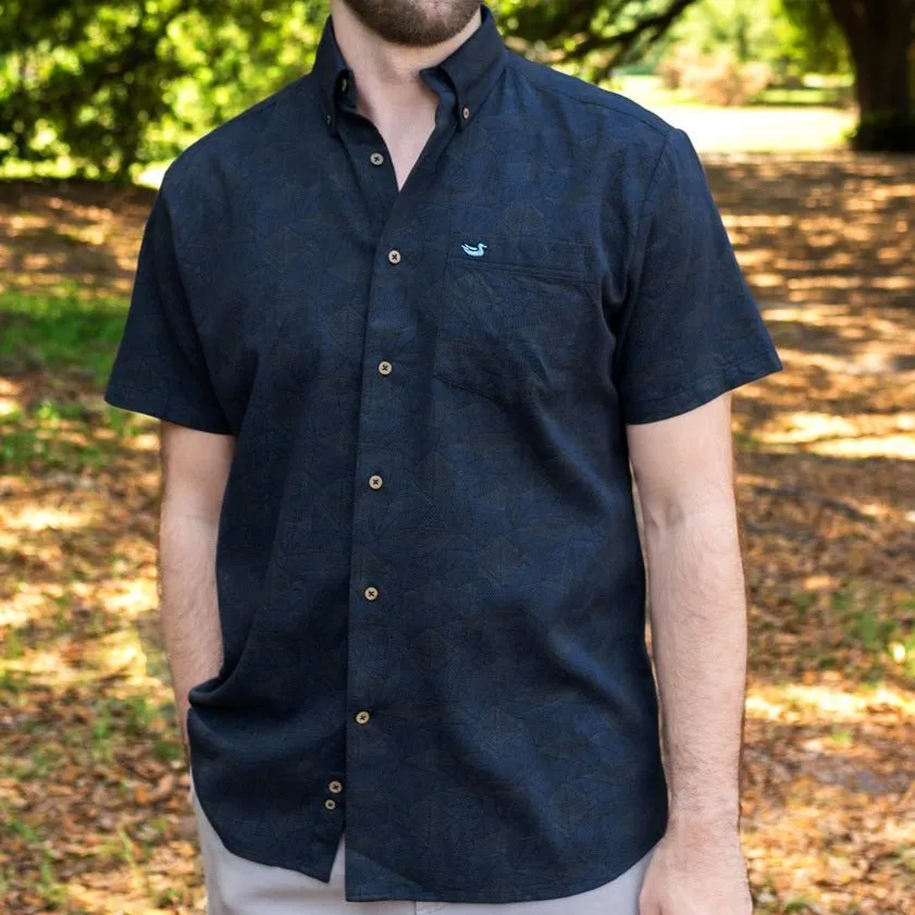 Atoll Woven Shirt - Geometric Fish