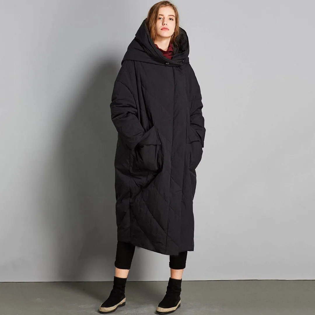 Babakud Winter Solid Hooded Down Coat With Pockets