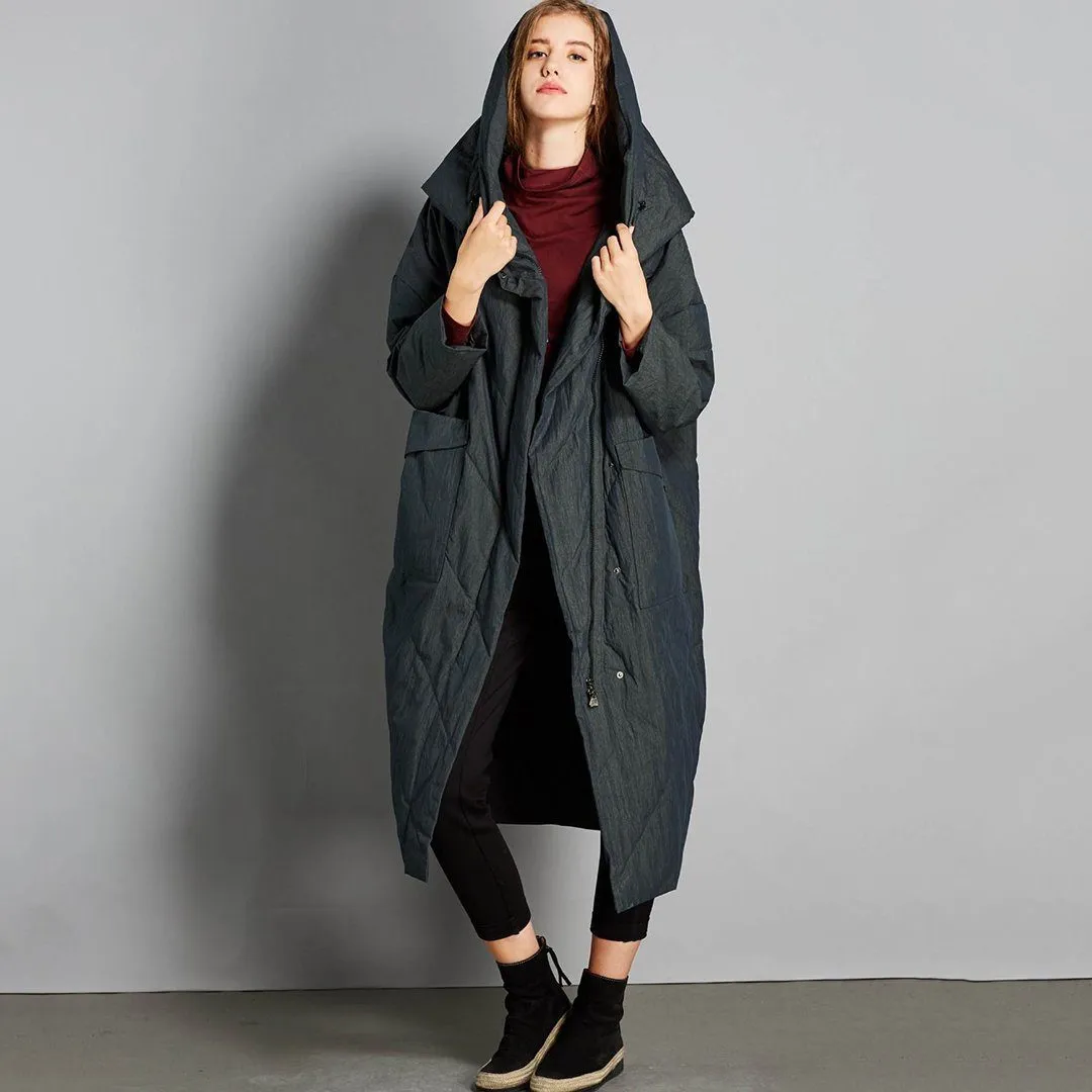 Babakud Winter Solid Hooded Down Coat With Pockets