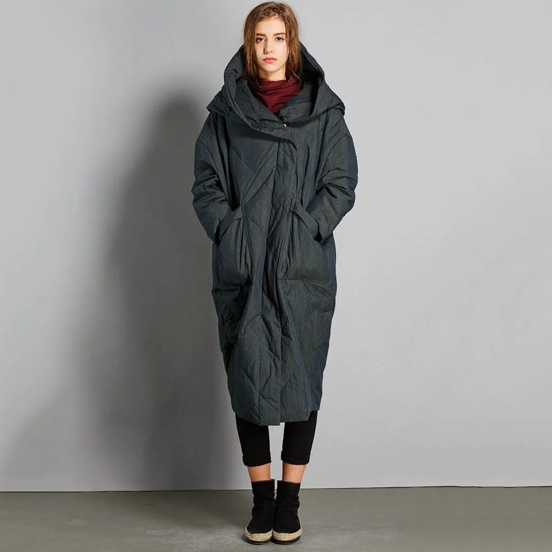 Babakud Winter Solid Hooded Down Coat With Pockets