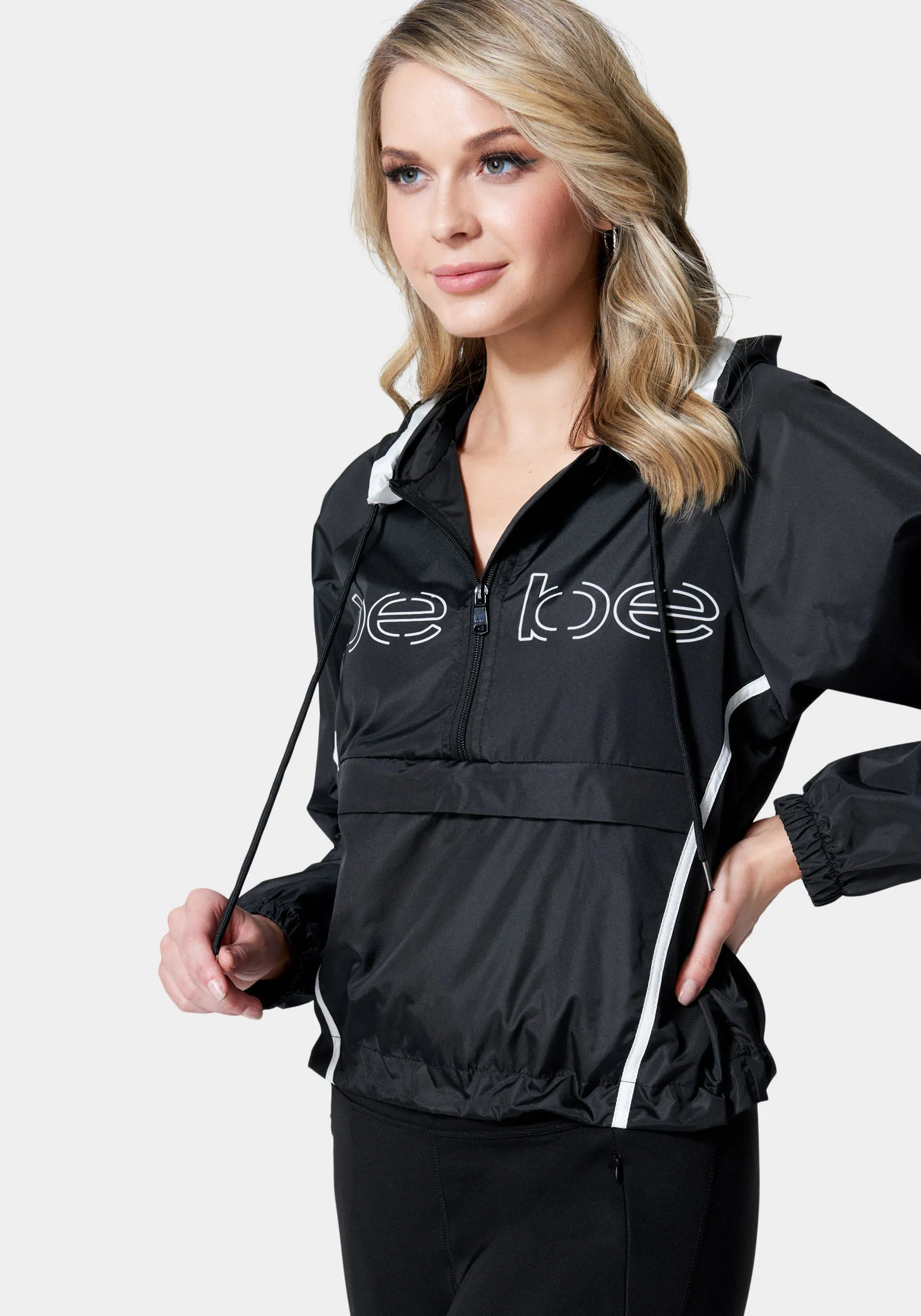 Bebe Logo Sport Zip Hoodie