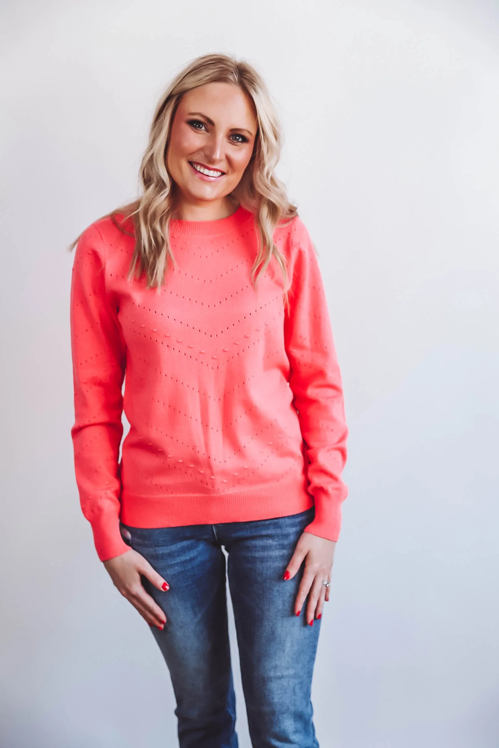 Becca Sweater-Coral