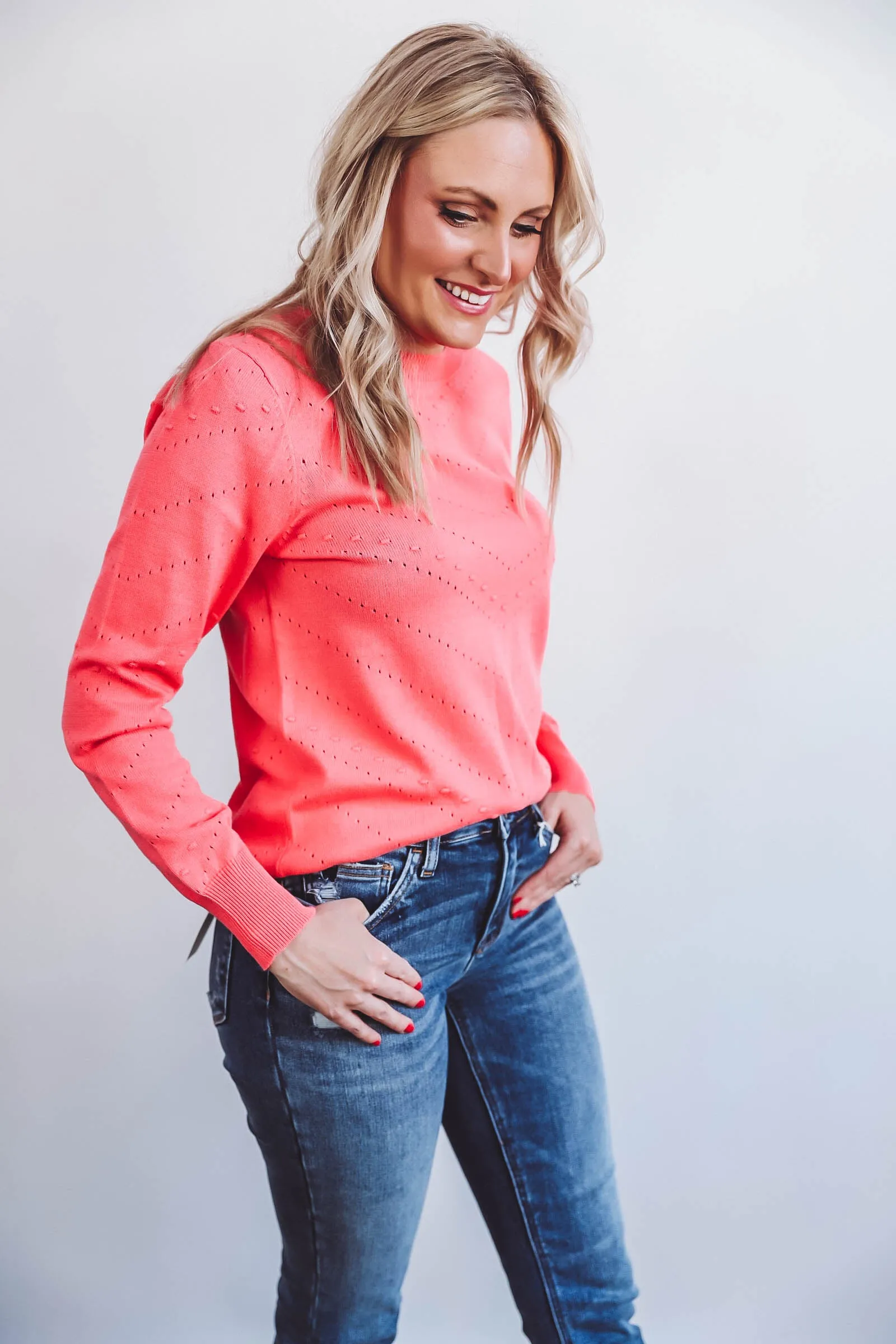 Becca Sweater-Coral