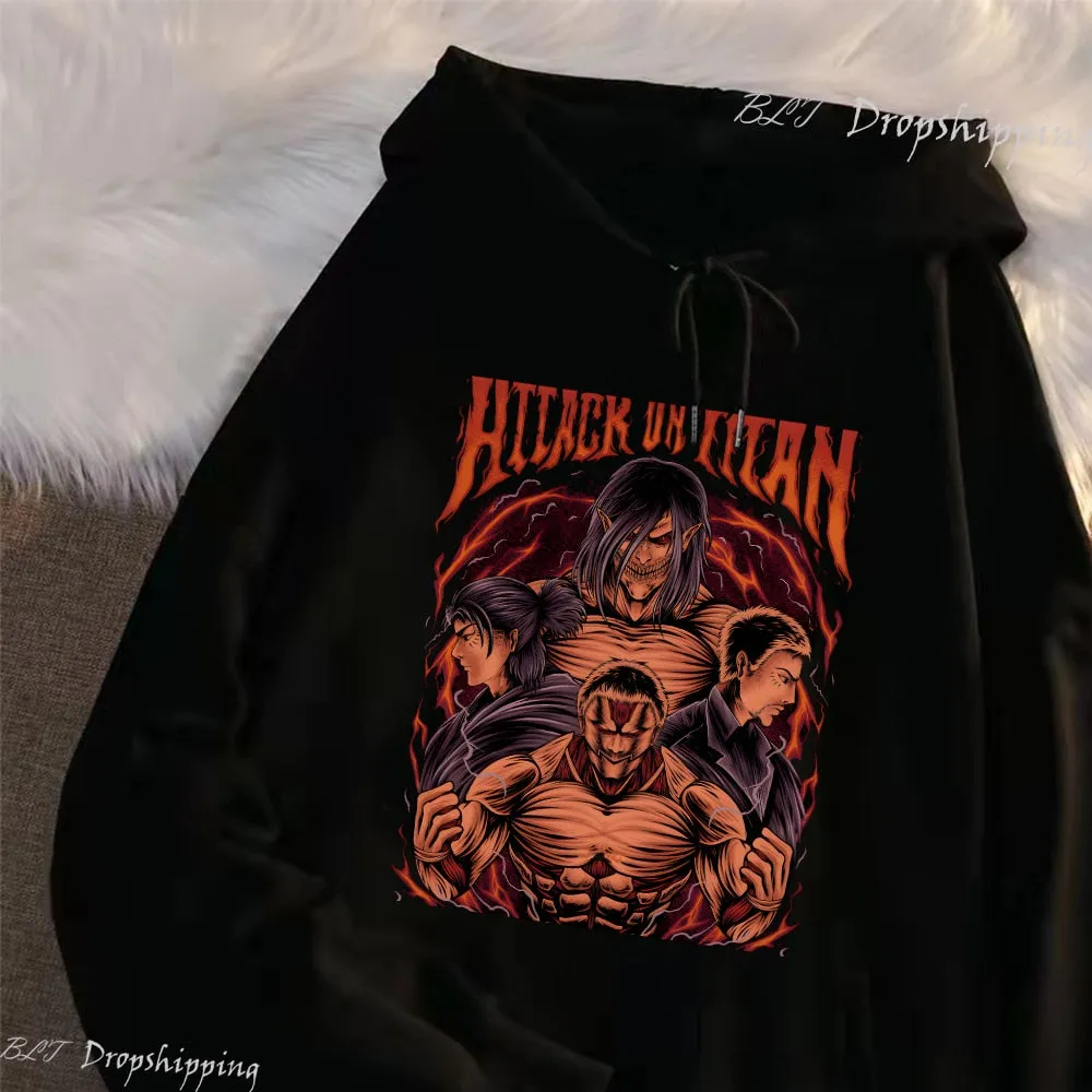 Best Anime  Attack On Titan Hoodie Shingeki no Kyojin AOT Sweatshirt Printed Tops Eren Yeager