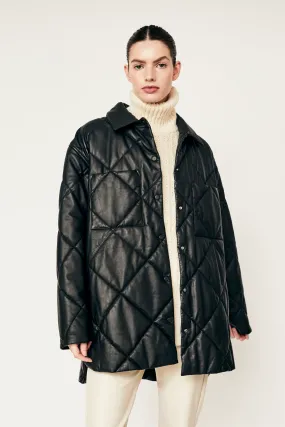 Black Costanzo Quilted Shacket