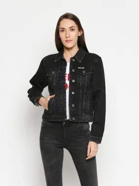 Bristol Black Denim Basic Jacket