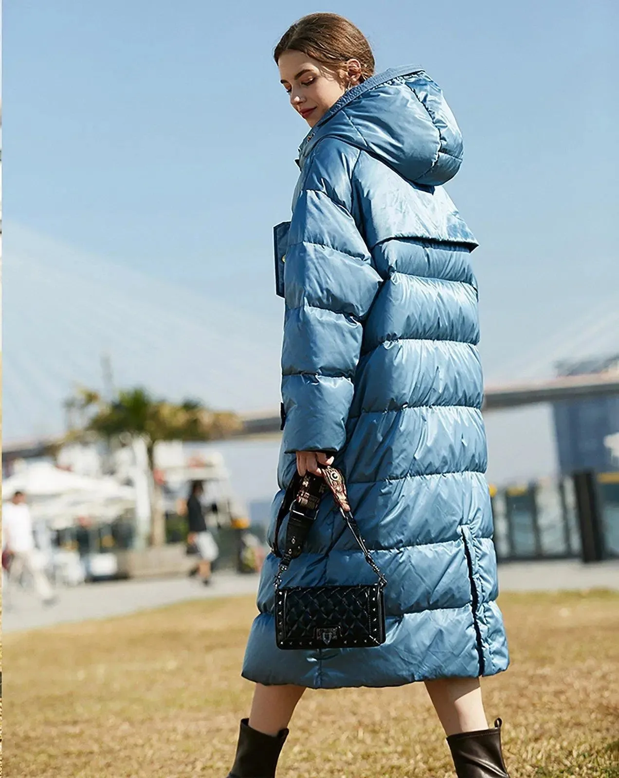 Carrie Oversized Hood Long Down Puffer Coat