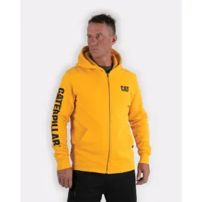 CAT Men's Full Zip Hooded Work Sweatshirt - Yellow W10840