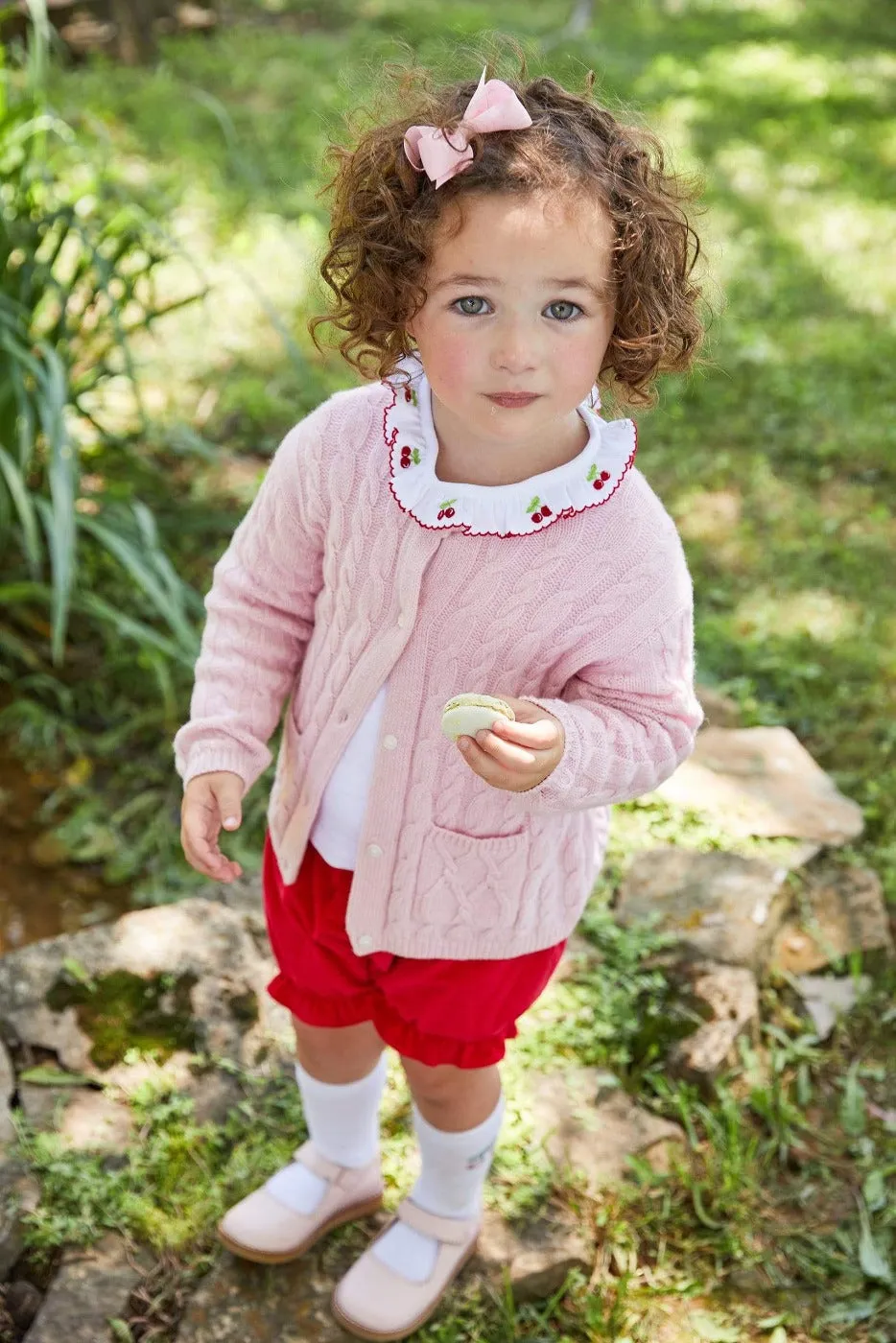 Classic Cashmere Blend Cardigan - Light Pink