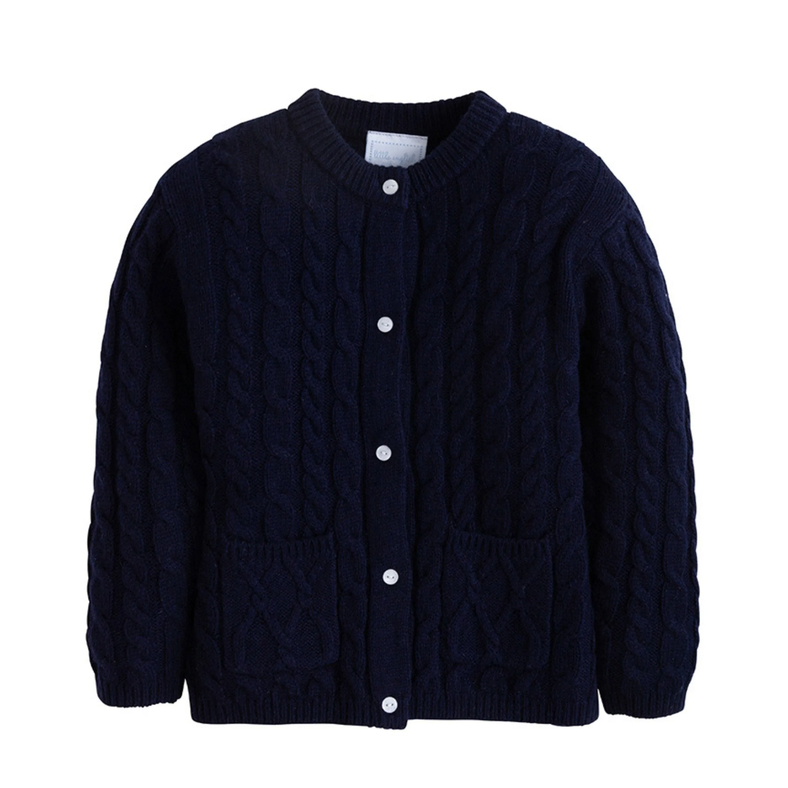 Classic Cashmere Blend Cardigan - Navy