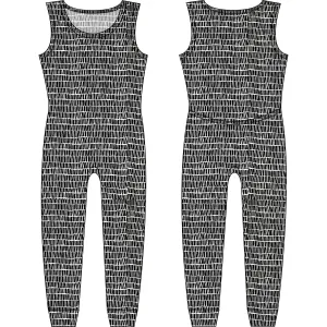 Cotton Knit Sleeveless Union Suit | Women's Full Bodysuit - Various Fun Prints | MoonEaze™