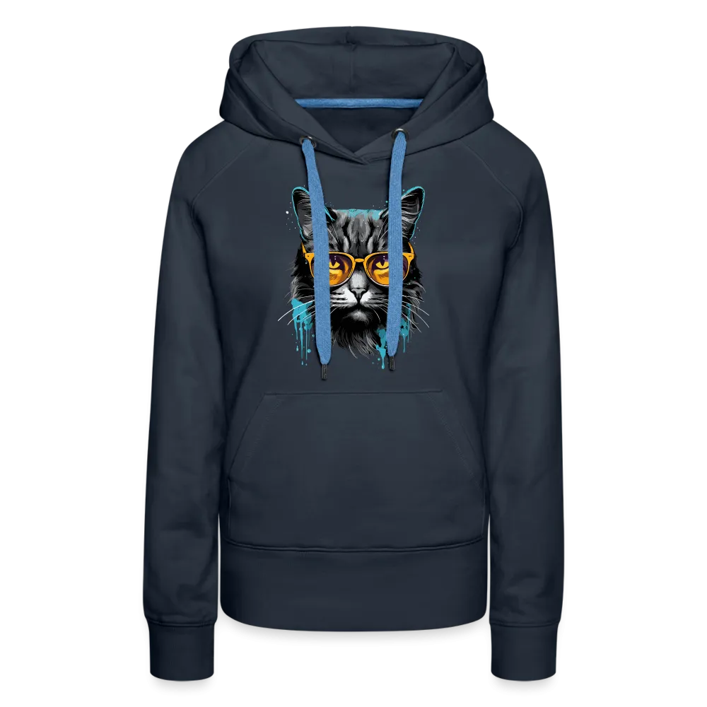 Damen Hoodie mit Katzenmotiv "Splash Cat 2"