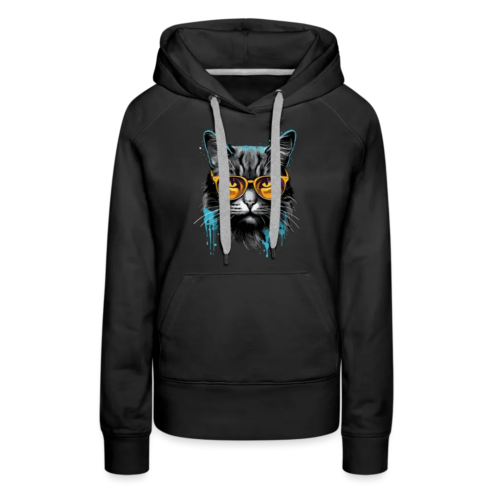 Damen Hoodie mit Katzenmotiv "Splash Cat 2"