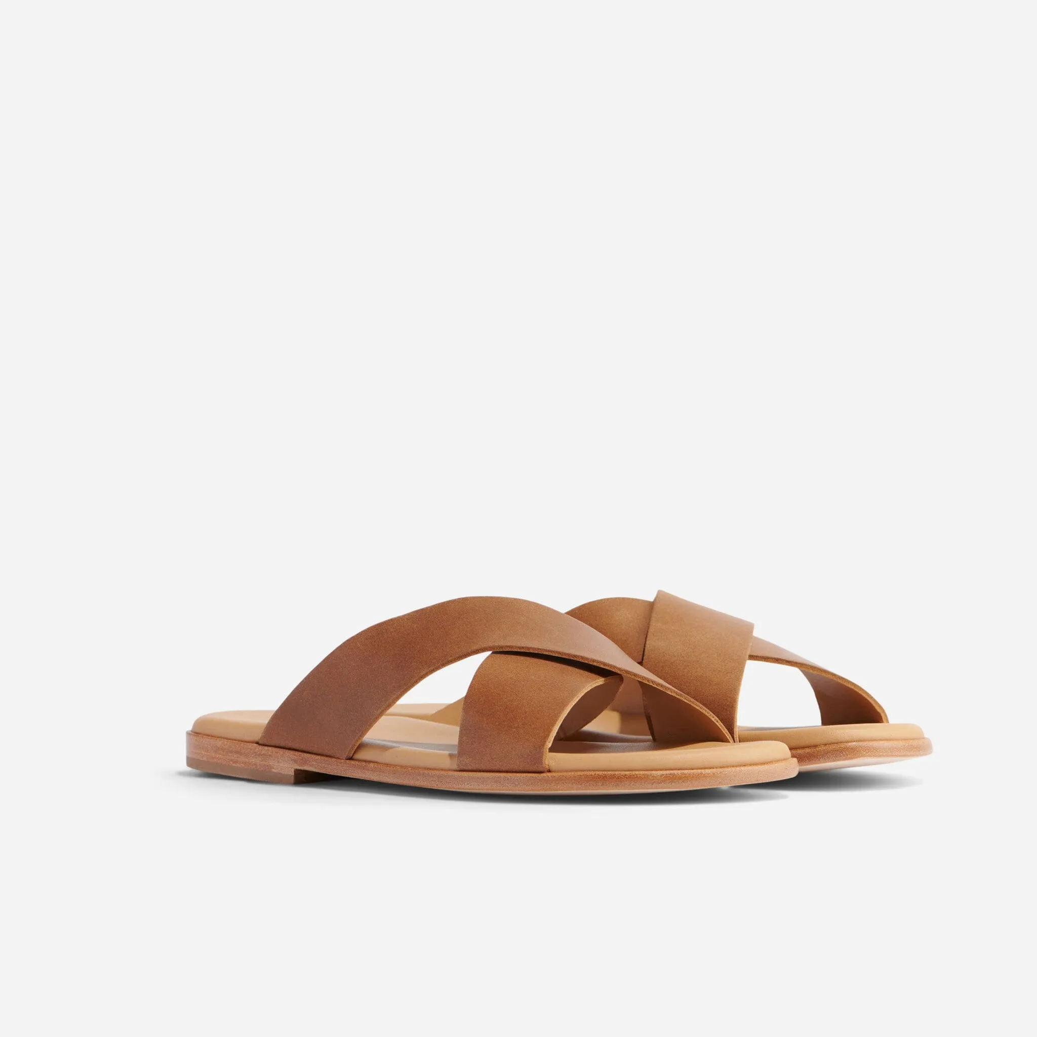 Dante Cross Strap Sandal Tobacco