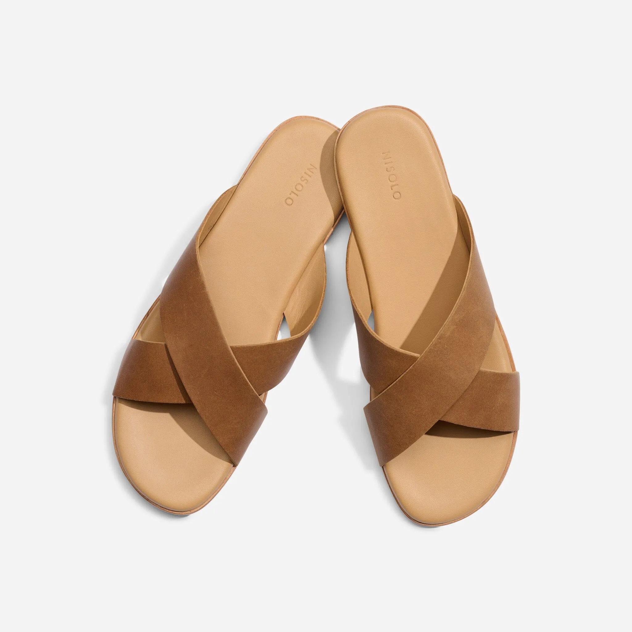 Dante Cross Strap Sandal Tobacco