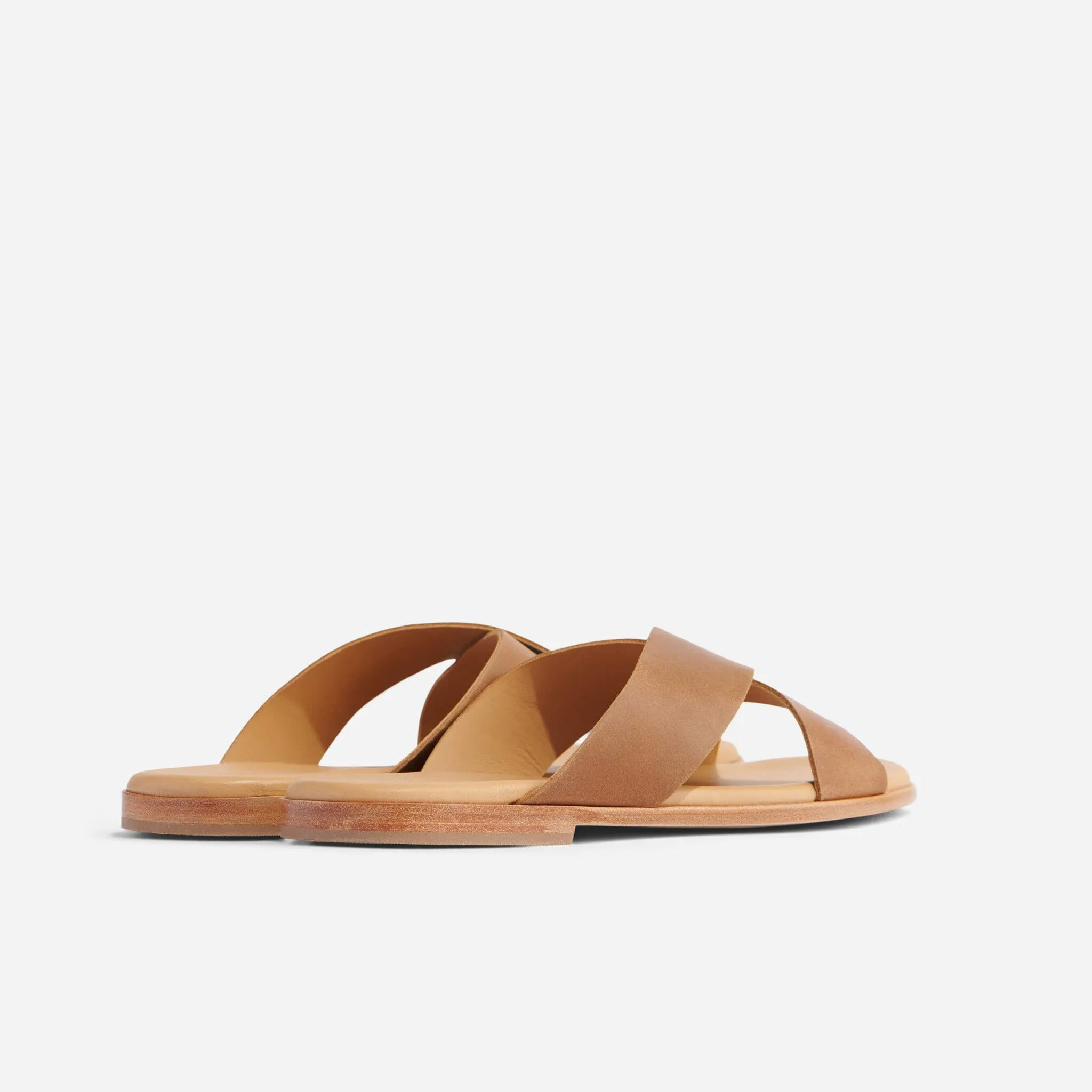 Dante Cross Strap Sandal Tobacco