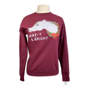 Dapplebay 'Mare-y & Bright' Sweatshirt in Mulled Wine/Grey - Women's Small