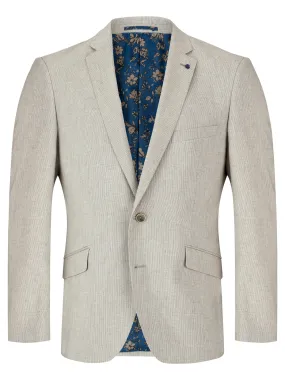 DOUGLAS DANIEL GRAHAME Dale Fine Stripe Summer Jacket/Stone - SS24