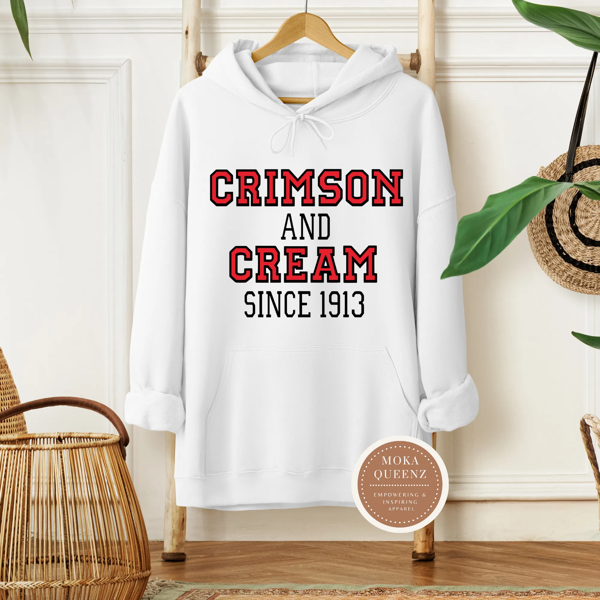 DST Crimson and Cream Hoodie