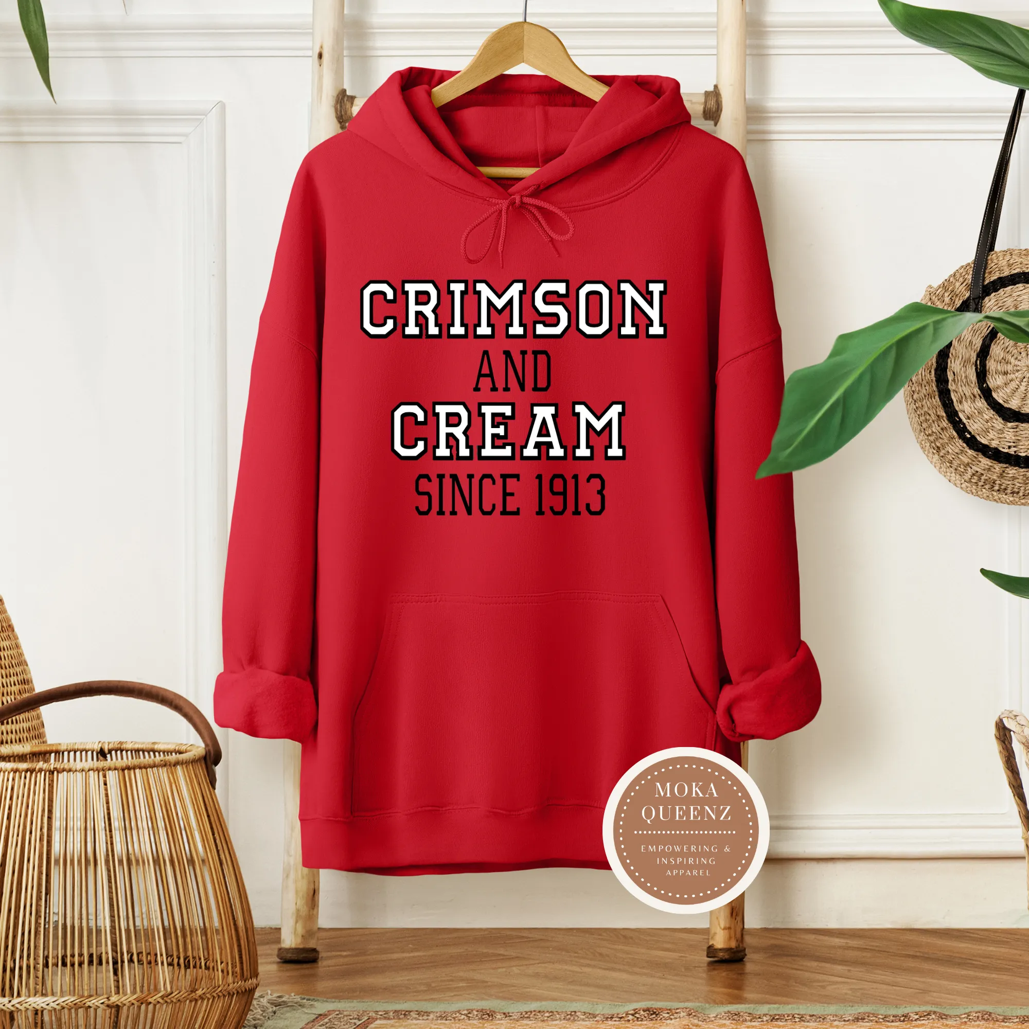 DST Crimson and Cream Hoodie