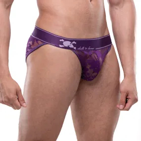 Dutch Floral Burnout Sport Brief Purple