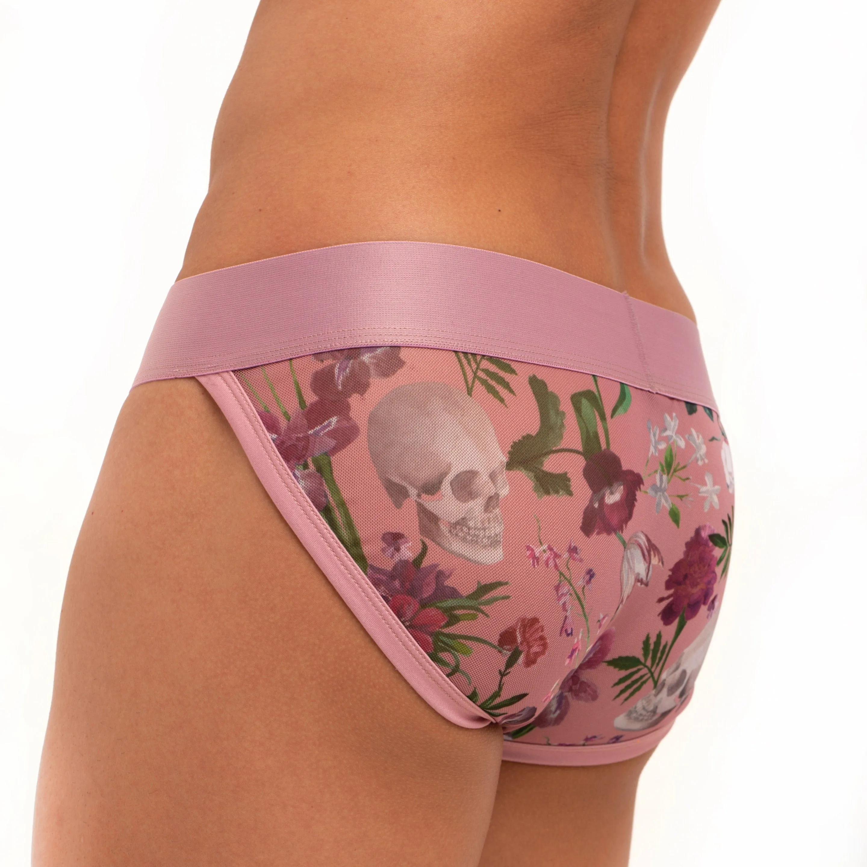 Dutch Floral Mesh Sport Brief Pink