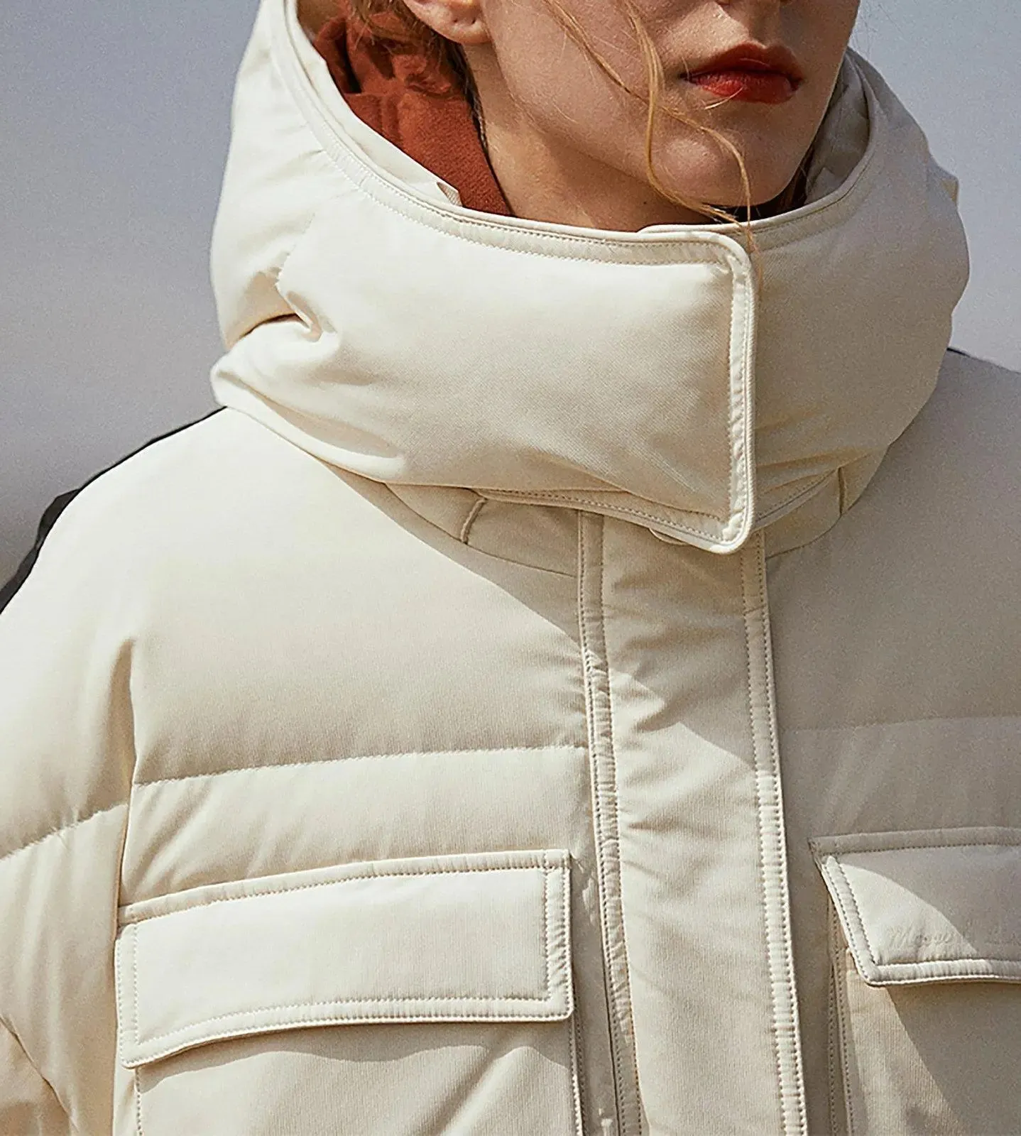 Esther Detachable Hood Zip Down Puffer Jacket