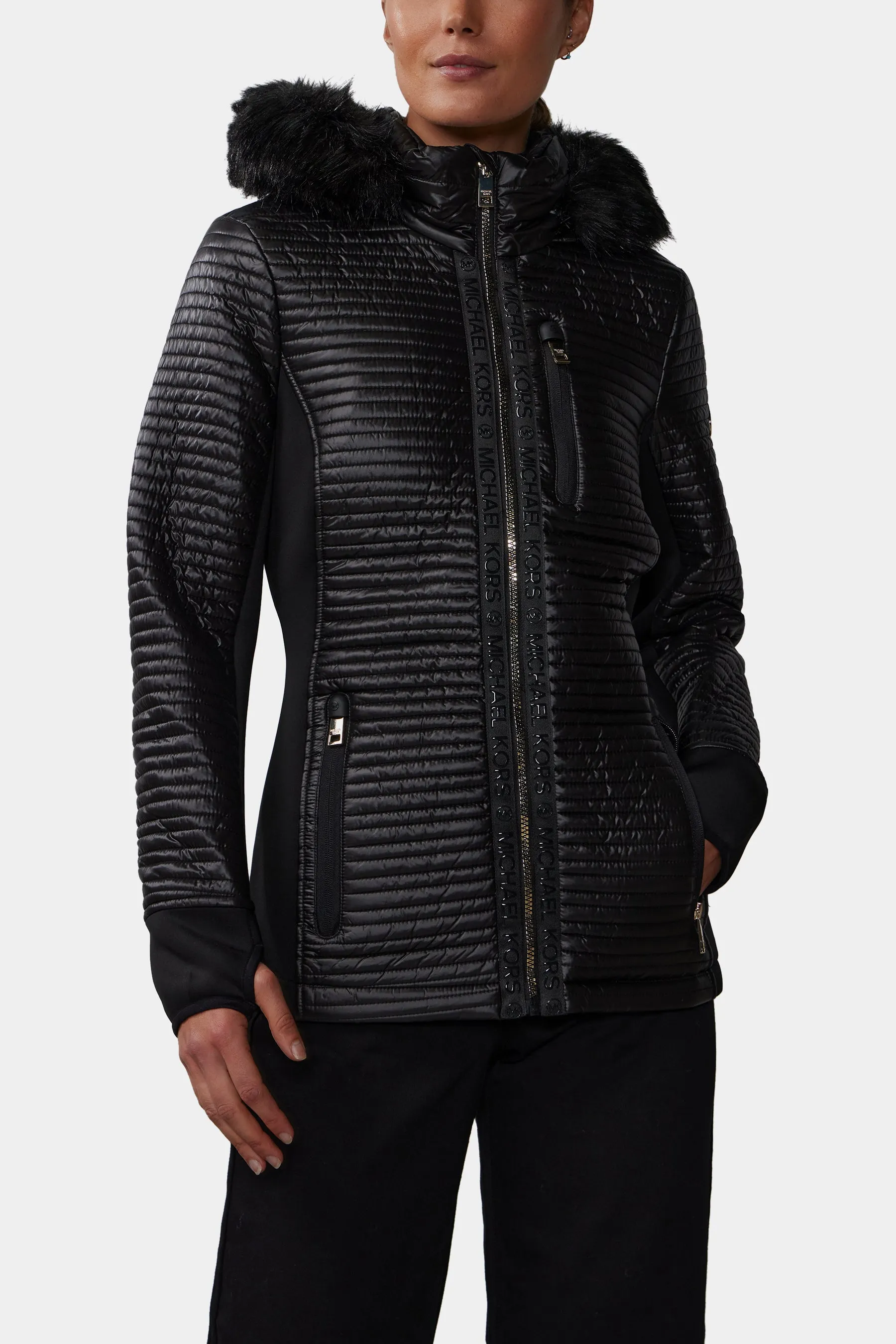 Faux Fur Quilted Jacket