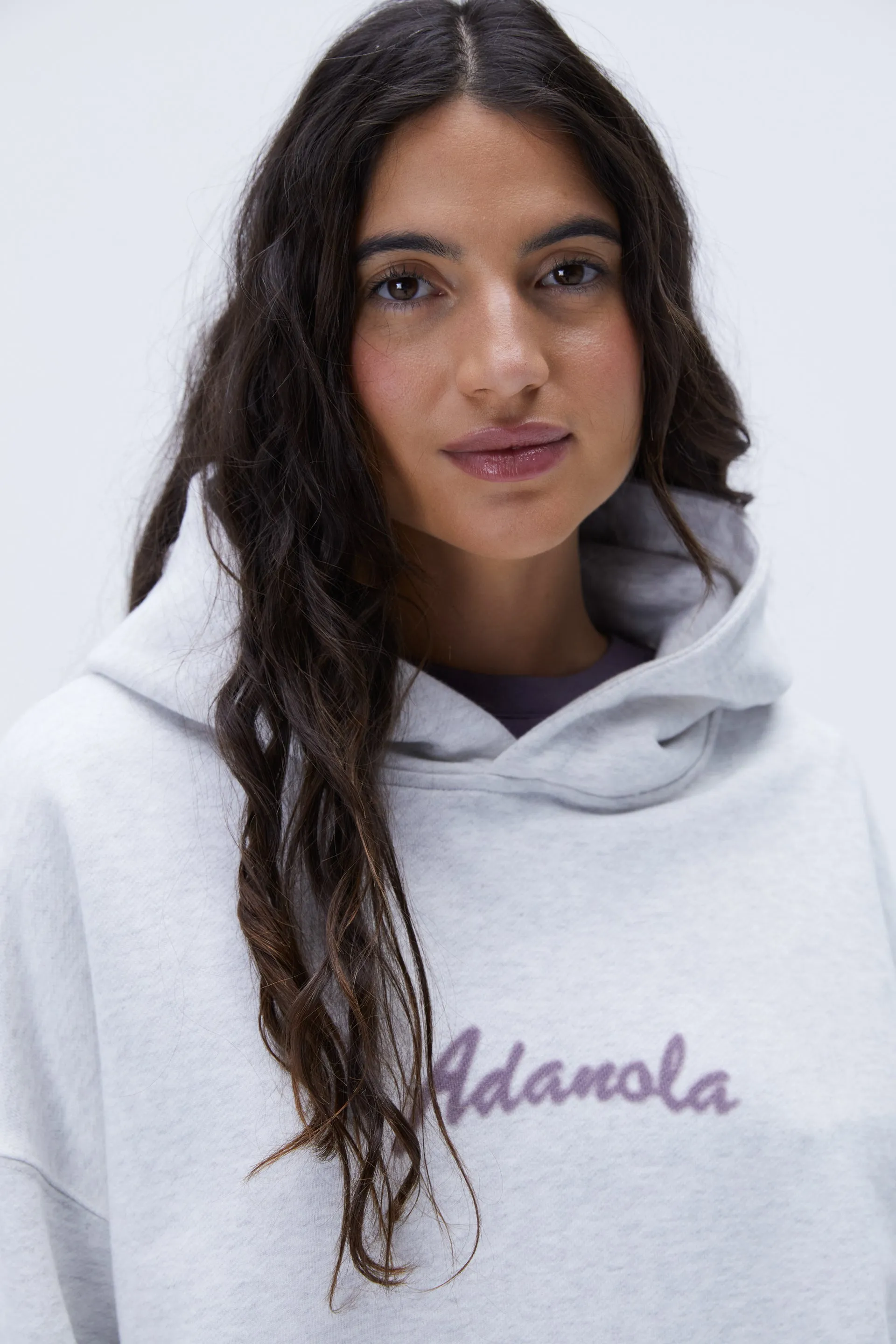 Freehand Oversized Hoodie -  Light Grey Melange