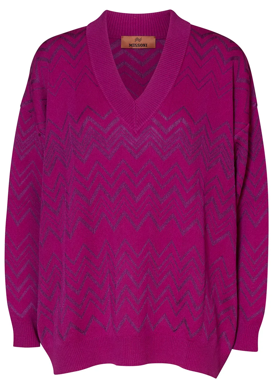 Fuchsia Chevron Sweater