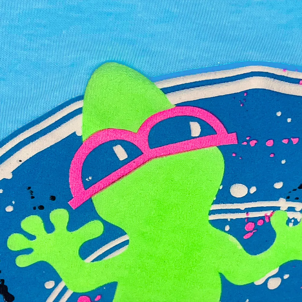 Gecko Vinyl - Neon Blue Frost HoodTEE