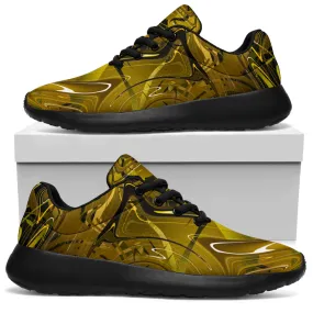 Gold Abstract Sport Sneakers