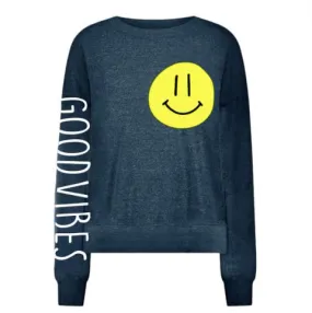 Good Vibes Navy Sweatshirt