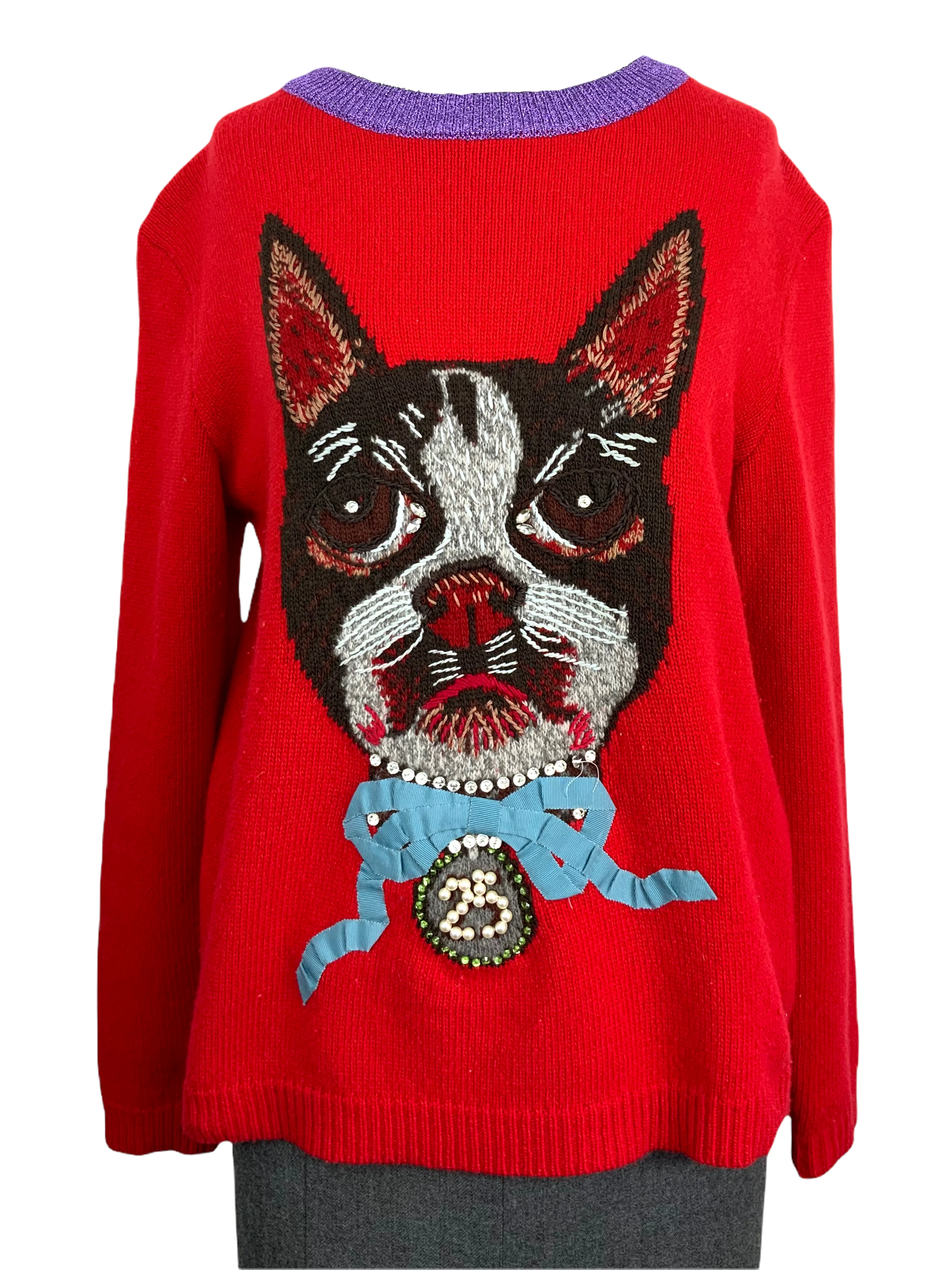 Gucci Year of the Dog Bosco Sweater - Size S, Luxe Designer Knitwear for Fashion Enthusiasts