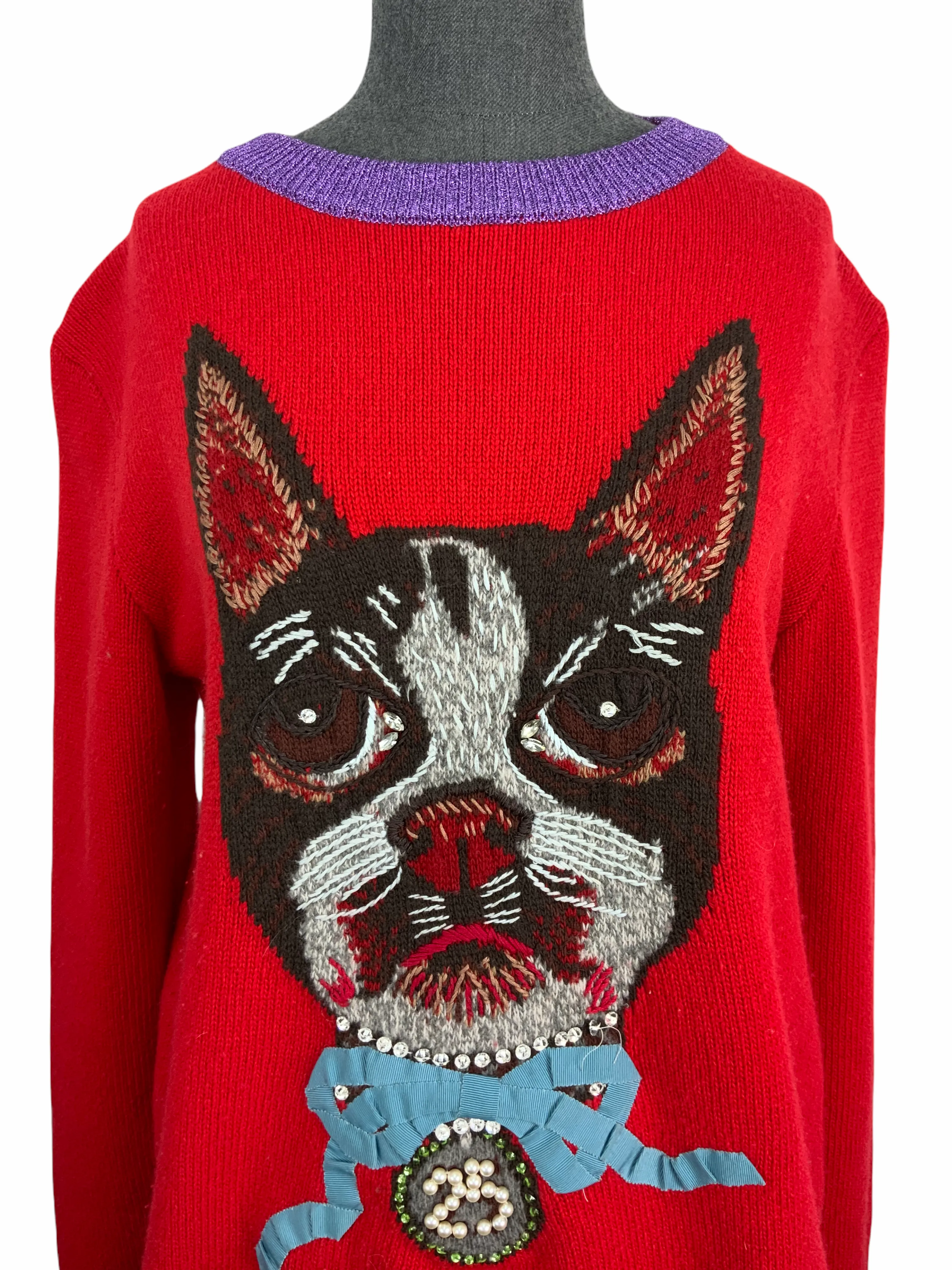 Gucci Year of the Dog Bosco Sweater - Size S, Luxe Designer Knitwear for Fashion Enthusiasts