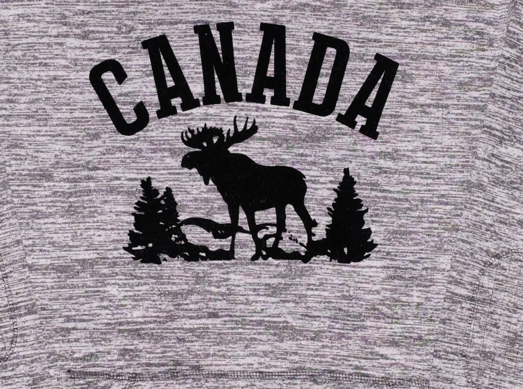 Heather Grey Moose Patch super soft Hoodie