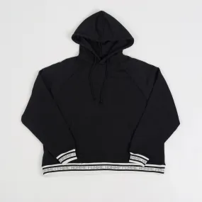 JACQUARD RIB HOODIE BLACK/WHITE