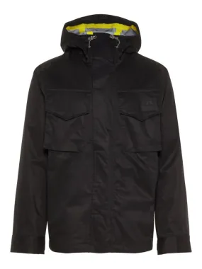 J.Lindeberg Mens Lane 3-Layer Technical Jacket - Black, Waterproof & Breathable Outdoor Coat