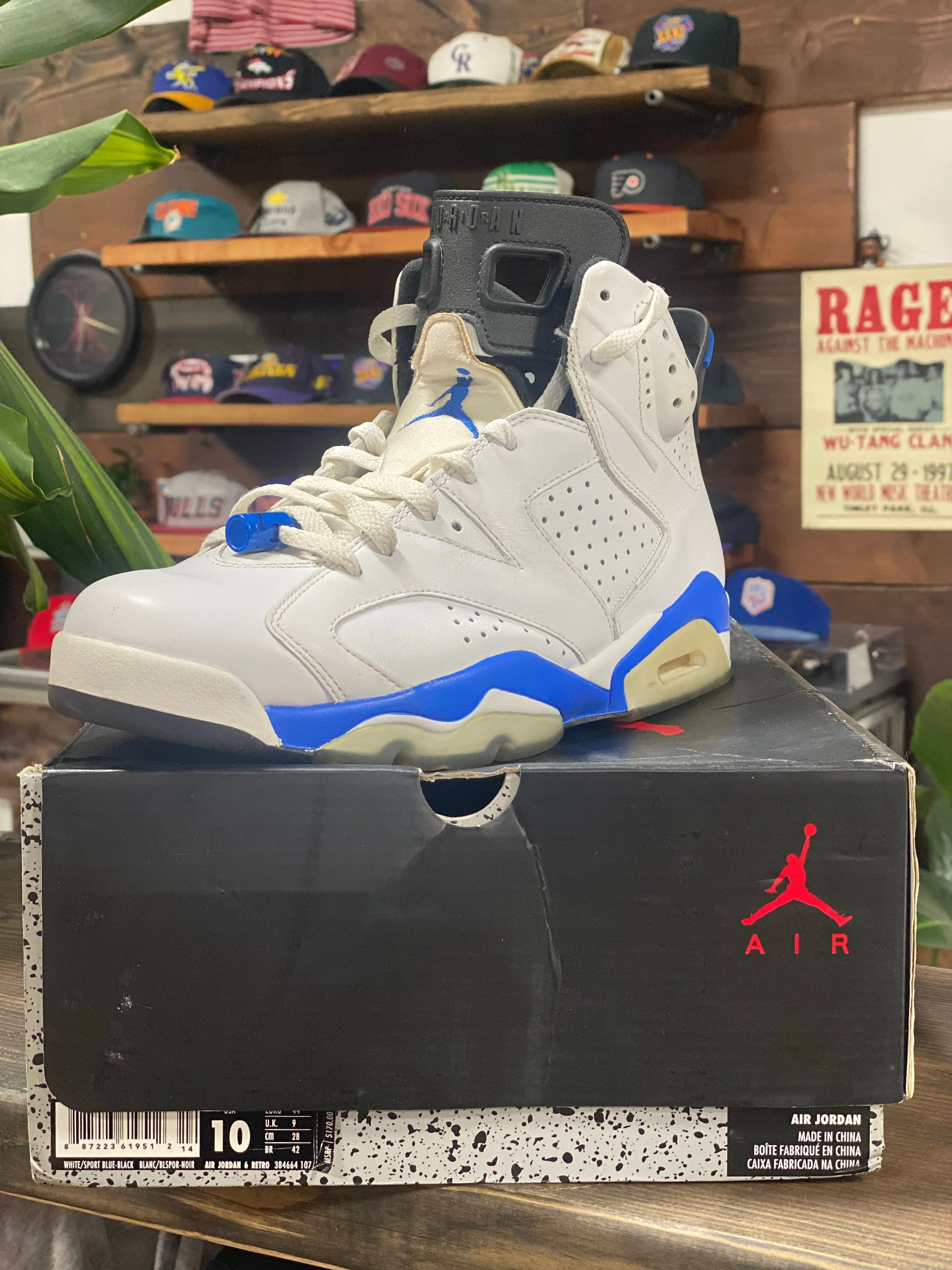 Jordan 6 'Sport Blue' Size 10