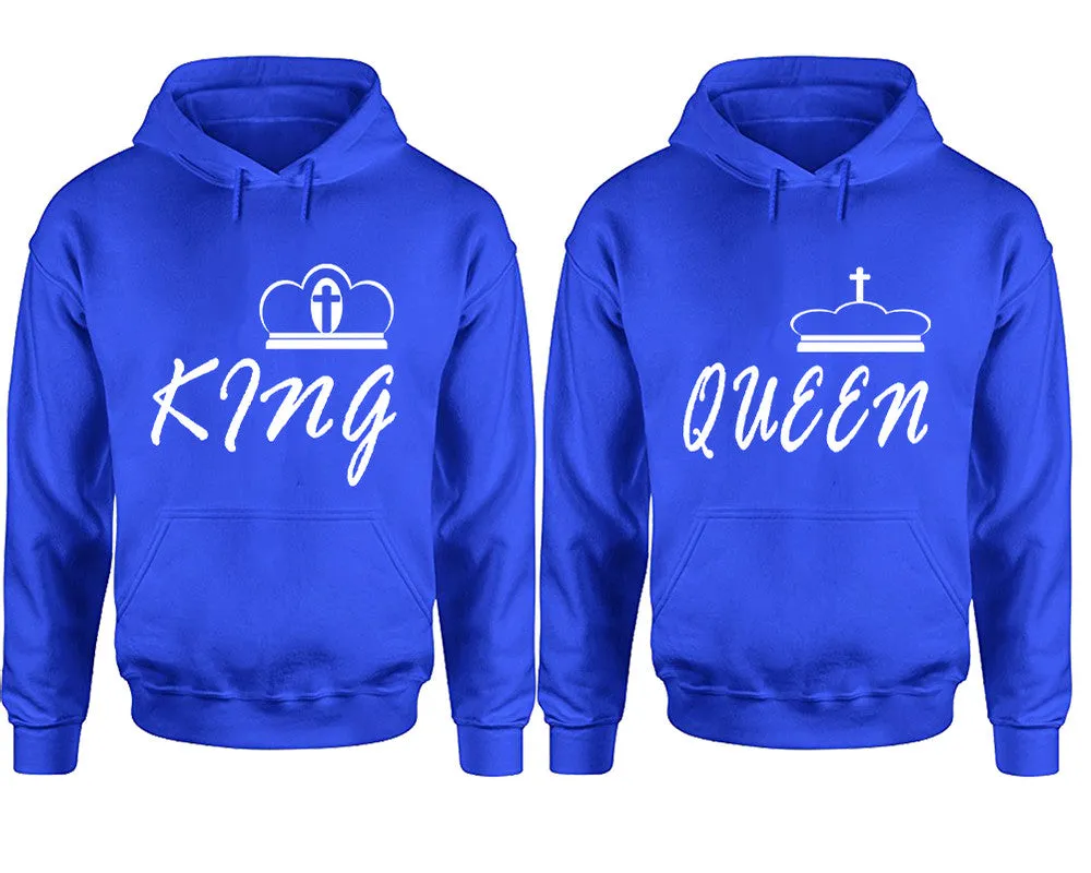 King Queen Couple Matching Pullover Hoodies