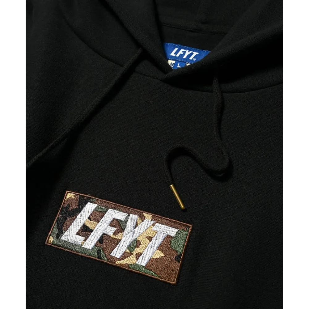 LAFAYETTE CAMO BOX LOGO US COTTON HOODIE-BLACK